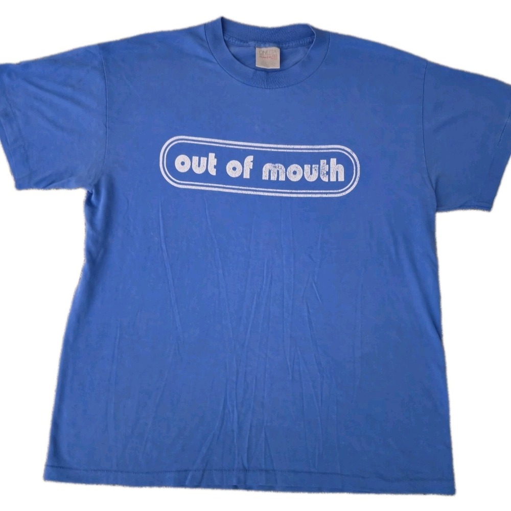 Vintage 90's Out Of Mouth Punk Style Rock Jesus T Shirt Size L Single Stitch